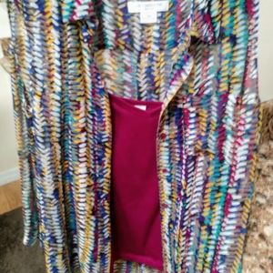 Liz Claiborne sleeveless blouse and cami